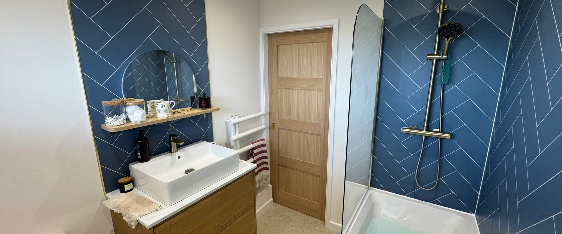 a bathroom with a sink and a bathtub